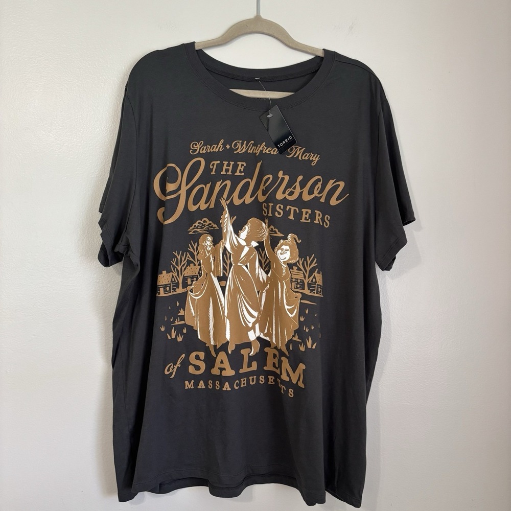 Torrid Disney Hocus Pocus Salem MA Sanderson Sisters Shirt Size 3X NEW